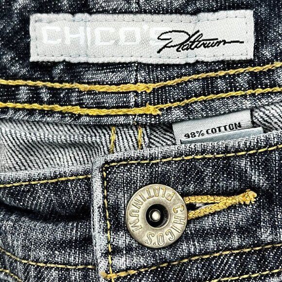 Chico's Platinum Quartz Jeans Women's Chico Size 0 Reg 28X28 Small 4 - Picture 14 of 16